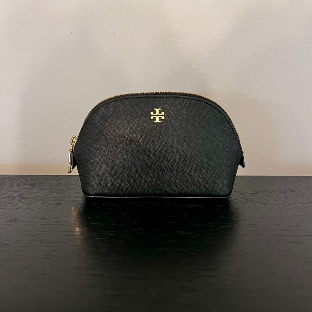 Tory Burch York Leather Beautiful Makeup Bag